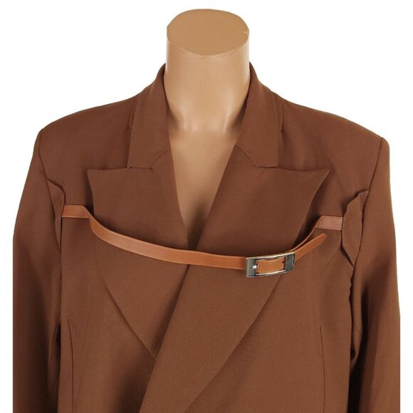 Luar Belt Coat Size S Womens Brown Trench Jacket $780 - Picture 4 of 16